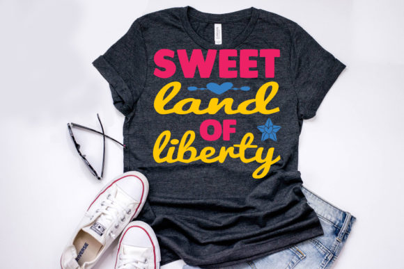 4th July Quote Design: Sweet Land of Liberty Graphics
