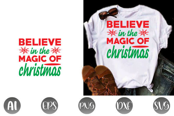 Christmas Quote Design, Believe in the M