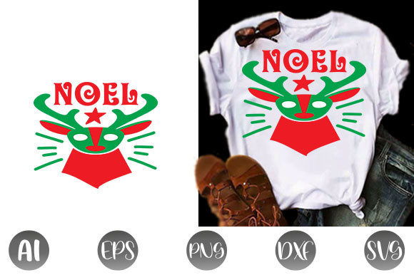 Christmas Quote Design,Noel Graphics for T-Shirt Designs