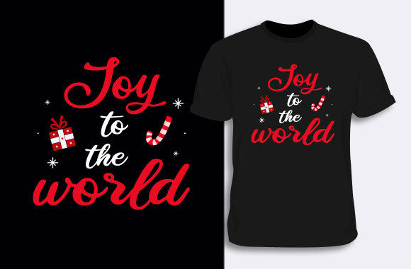Joy to the World Christmas T-Shirt Graphics & T-Shirt Designs
